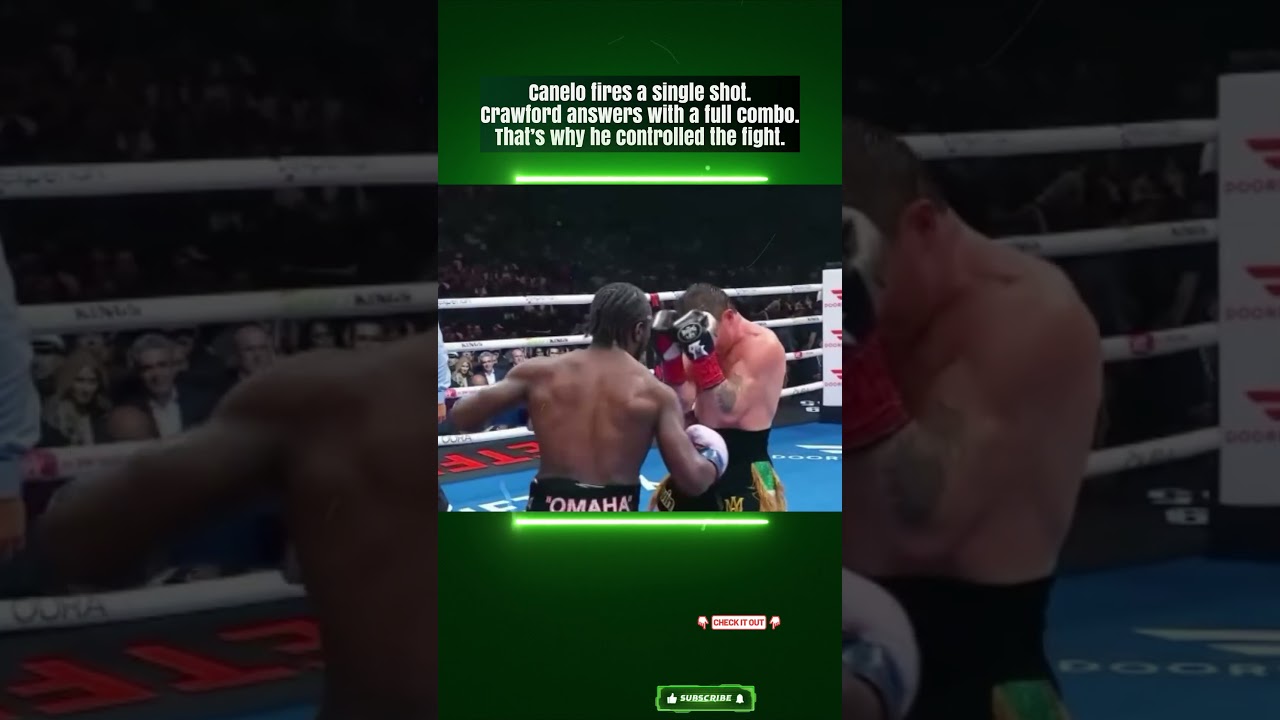 Канело бросает один — Кроуфорд бросает четыре правым защитником