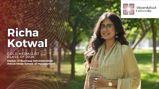 Gold Medallist Richa Kotwal | MBA Class of 2026 | 16th Annual Convocation