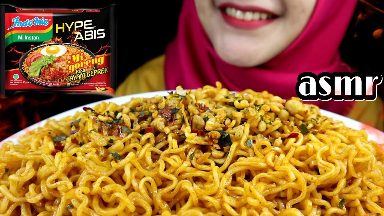 ASMR MUKBANG 3 BUNGKUS INDOMIE HYPE ABIS AYAM GEPREK || ASMR MUKBANG INDONESIA