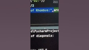 area of rhombus in Python 🎯