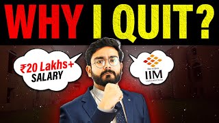 Why I QUIT my 20L+ MARKETING JOB after IIM and how it became the BEST decision for an MBA graduate