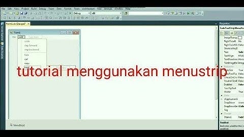 Cara menggunakan menustrip pada visual studio