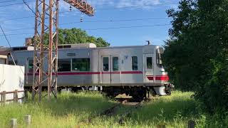 名鉄5000系5012F 築港線ダイヤモンドクロス通過