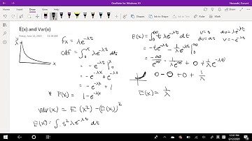 Expectation and Variance of Exponential Distribution