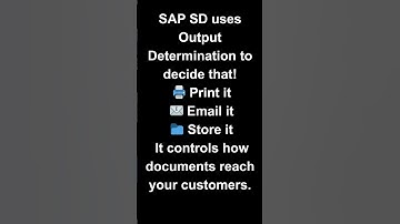 Output Determination in SAP SD #sap #sapsd #sapforbeginners #learnsap #sapshorts #sapforbeginners