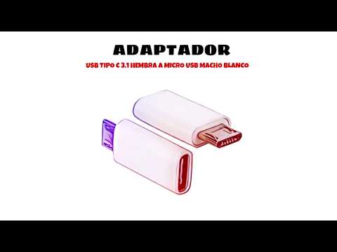 Adaptador USB tipo C 3.1 hembra a Micro USB macho Blanco