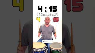 How To Play 4:15 Polyrhythm in 20 Seconds! #drums