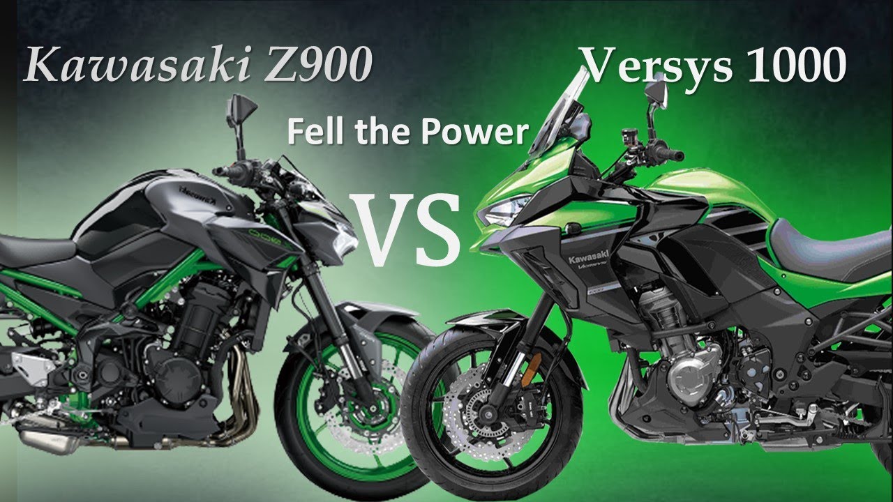 Kawasaki Z900 vs Kawasaki Versys 1000 Comparison Video. Z900 vs Versys