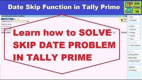 Date Skip Issue in Tally Prime | How to Skip Date in Tally Prime | Skip Date Field in Tally Prime