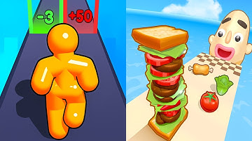 Sandwich Runner VS Tall Man Run 🥪🧛‍♂️🏃‍♂️🔥 Max All Levels Android iOS Gameplay Ep 111