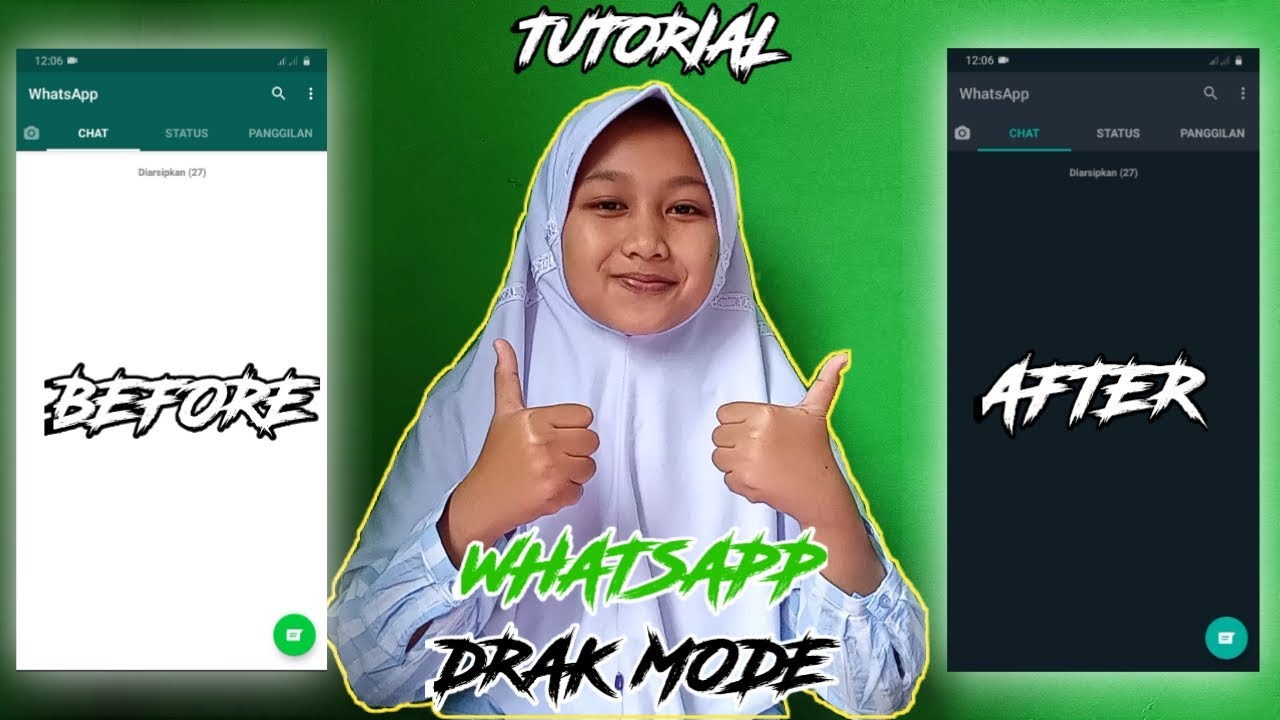 Cara whatsapp dark mode-gelap cuyy 