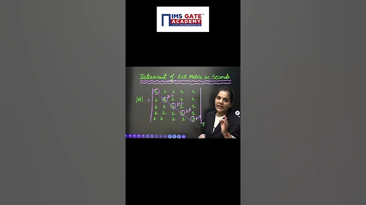 Short Trick - Determinant 5 * 5 Matrix  I Linear Algebra - Engineering Mathematics by Priyanka Ma'am