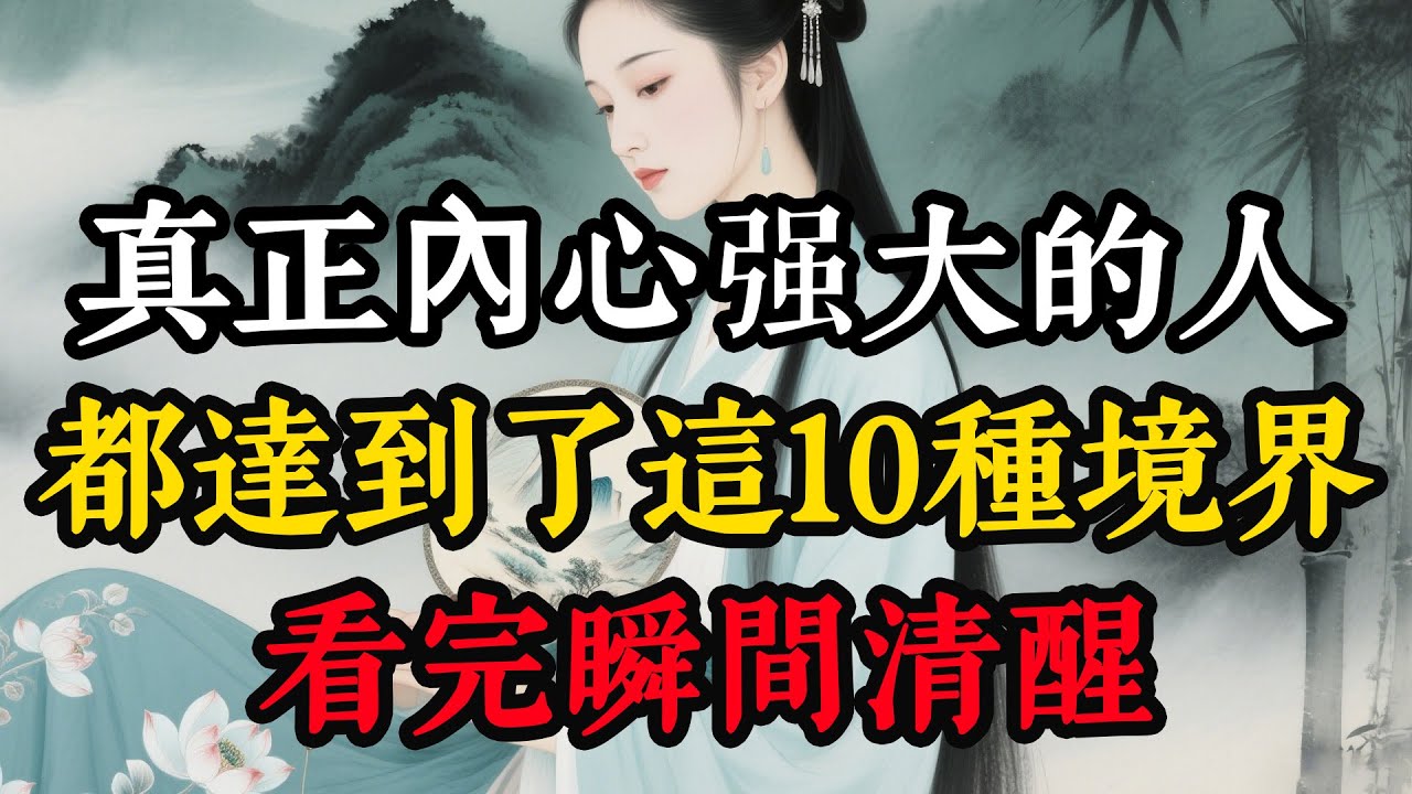 真正內心强大的人，都達到了這10種境界，看完瞬間清醒