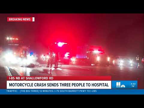 3 rushed to hospital after motorcycle crash in DeKalb County, officials say