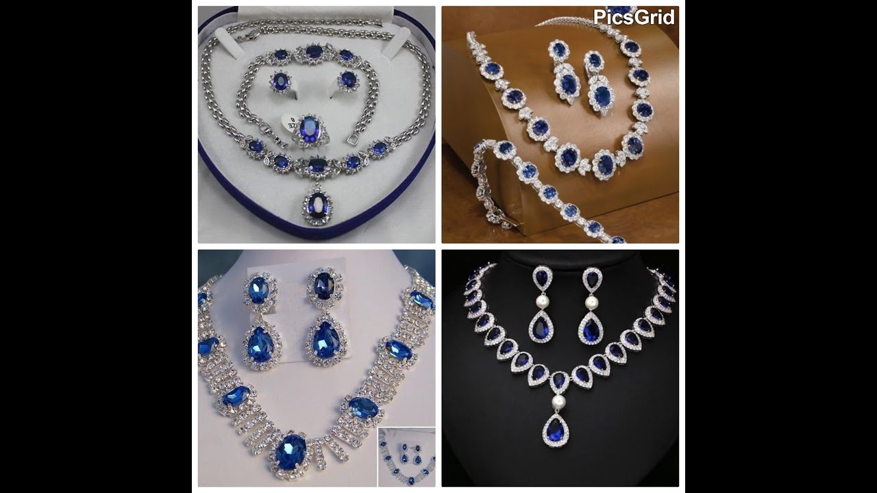Blue Sapphire Jewelry Sets 2020 Sapphire Diamond Necklace Royal