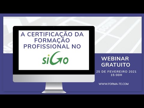 A Certificação da Formação Profissional no SIGO