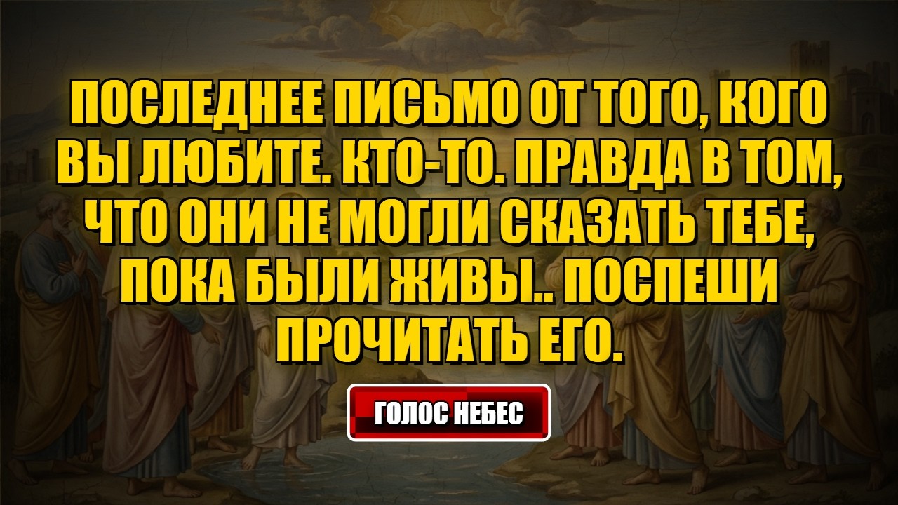 сегодняшнее послание от Бога Последнее письмо от того, кого вы любите. Кто-то. Правда в том