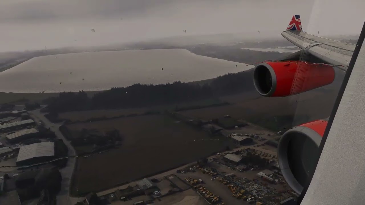 Rainy landing to Heathrow || Virgin A340-300 || MSFS 2024