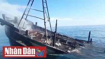 Kịp thời cứu nạn tàu cá bị cháy trên vùng biển Phú Quốc