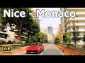 Nice to monaco 4k  scenic drive in the french riviera 2022