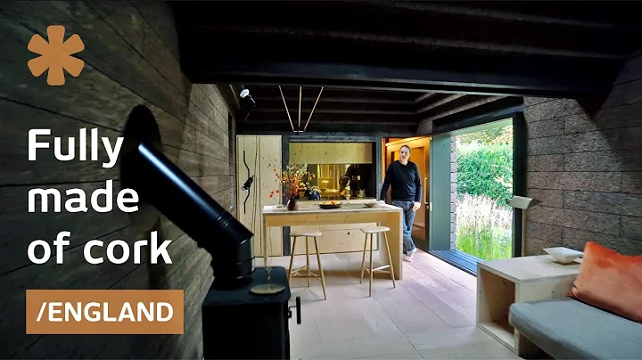 Biodegradable home built by hand with cork LEGOs, ...