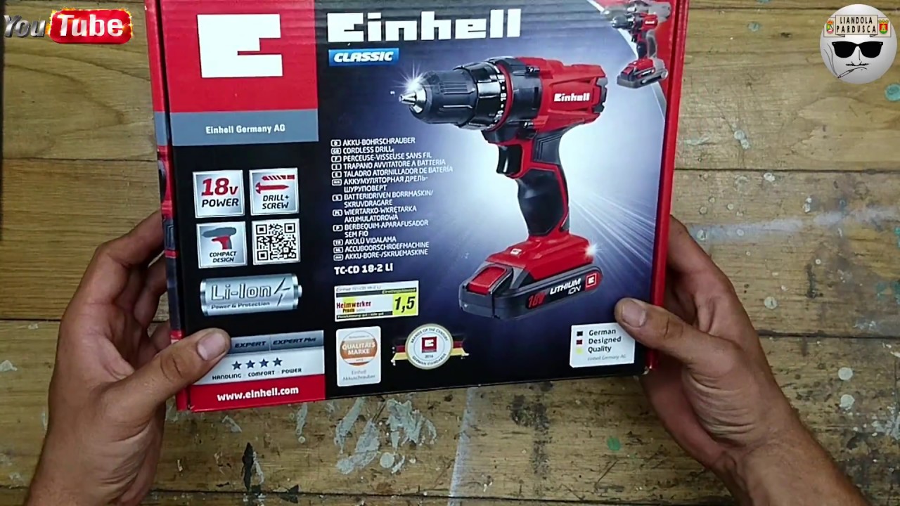 UNBOXING and REVIEW DE TALADRO DE BATERIA einhell - YouTube