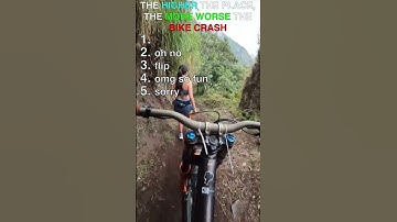 THE HIGHER THE PLACE, THE MORE WORSE THE BIKE CRASH #mtb #downhill #mountainbike #automobile #sendit