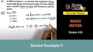 Class 11 Physics | Waves Motion | #9 Solved Example-1 on Wave Motion | For JEE & NEET