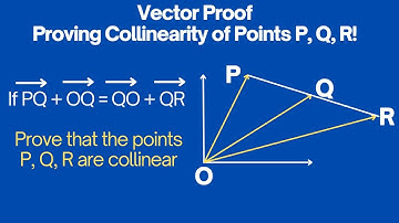 If vector PQ + OQ = vector QO + QR, prove that the points P, Q, R are collinear