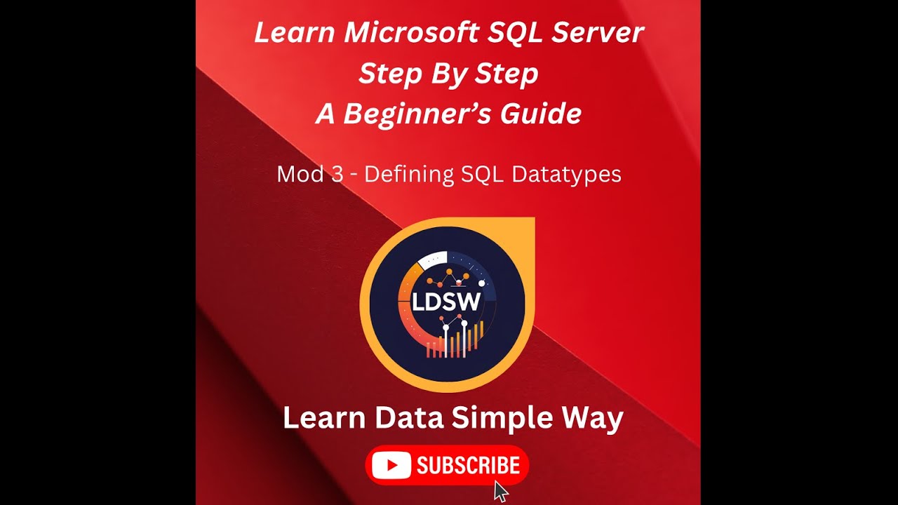 Module 3.5 - Defining SQL Datatypes | Unicode Char. String - YouTube