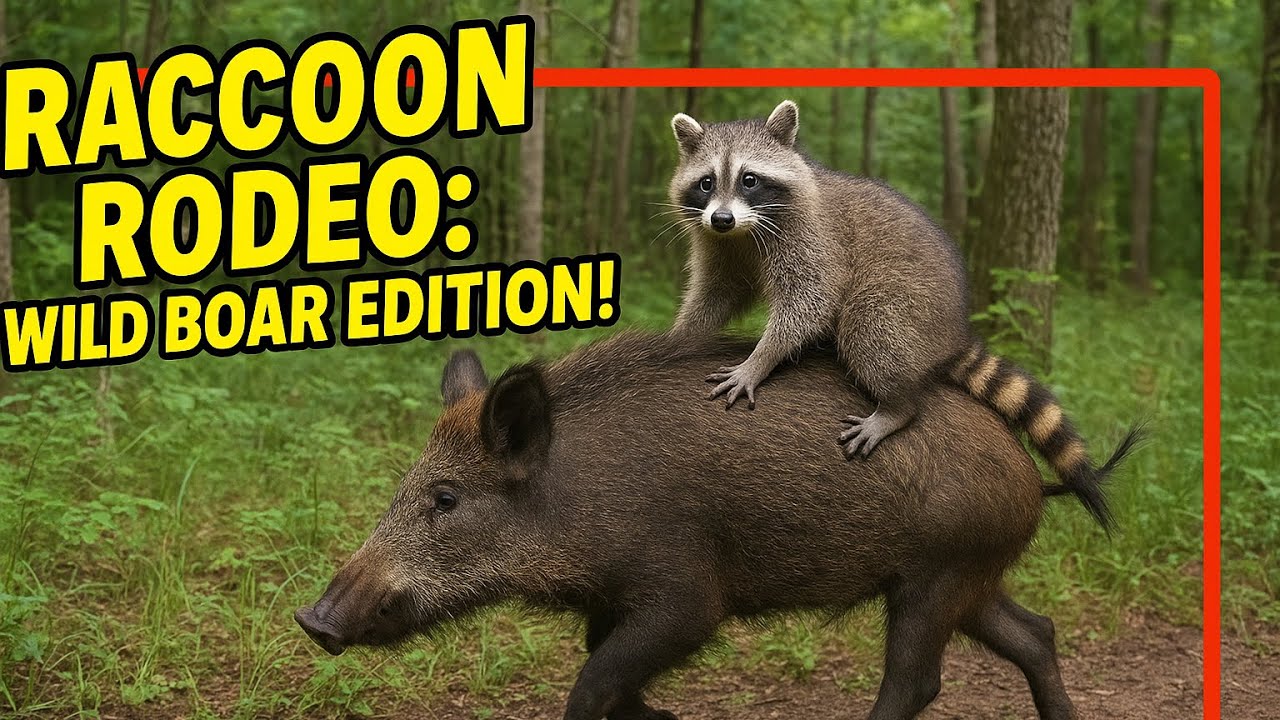 “Raccoon Rodeo: Wild Boar Edition!” - YouTube