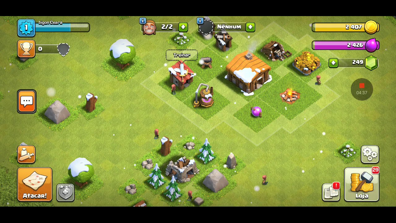 Clash of clans jogo um vila lvl baixo todos dia - YouTube