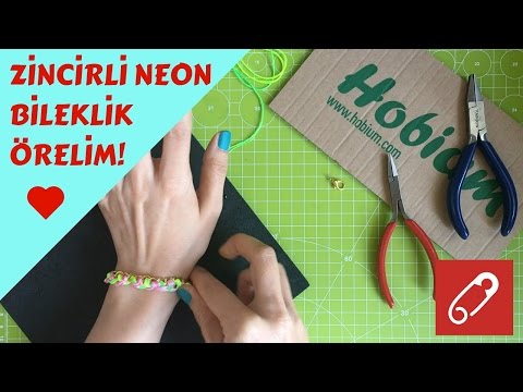 Zincir örme neon bileklik nasıl yapılır? - 10marifet