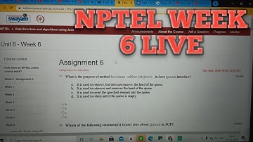 NPTEL WEEK 6 ASSIGNMENT LIVE USING ( DATA STRUCTURE AND ALGORITHM)