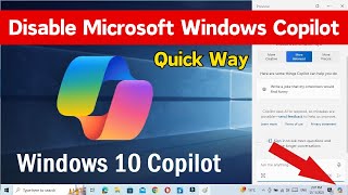 How To Disable Microsoft Copilot Button In Windows | Remove New Copilot AI On Windows 10 (Easy Way)