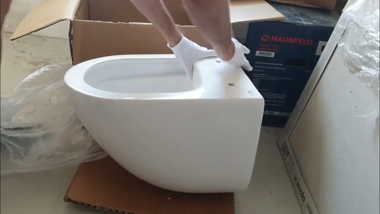 подвесной унитаз керама нова - YouTube