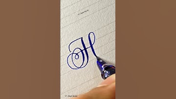 How to Write Letter H in Calligraphy #calligraphy #handwriting #shorts