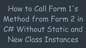 How to Call Form 1