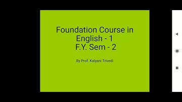 F.Y.B.Com_Sem-2_English_Unit-3_Lecture-1_By Prof. Kalyani Trievdi
