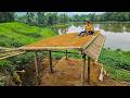 Building the Roof of My Bamboo House Before Rain Comes: Day 30 begins building the kitchen