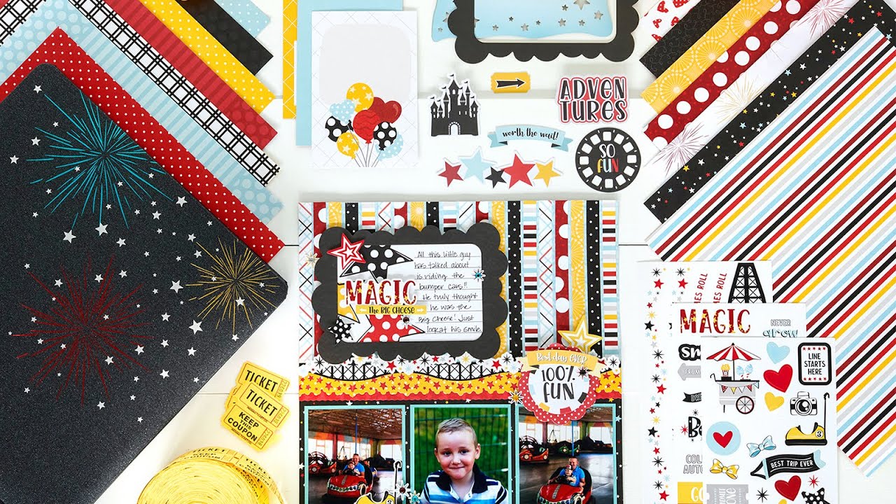 Amusement Park Paper For Scrapbooking: Sparks of Magic - Creative