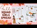 PLAN WITH ME | FALL SQUAD GIRLS SPREAD | THE HAPPY PLANNER
