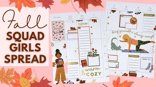 PLAN WITH ME | FALL SQUAD GIRLS SPREAD | THE HAPPY PLANNER