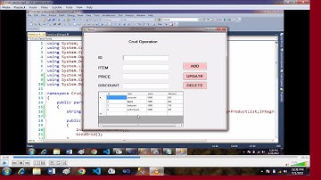 CRUD operations using C# and SQL Server database | Insert | Delete | Update by Technical Aroushay