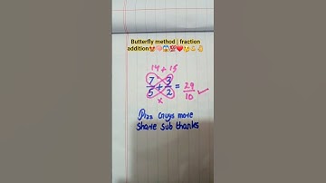 Butterfly method | fraction addition 🧠💯🤩 #maths #fraction #mathstricks #fractiontricks #mathematics