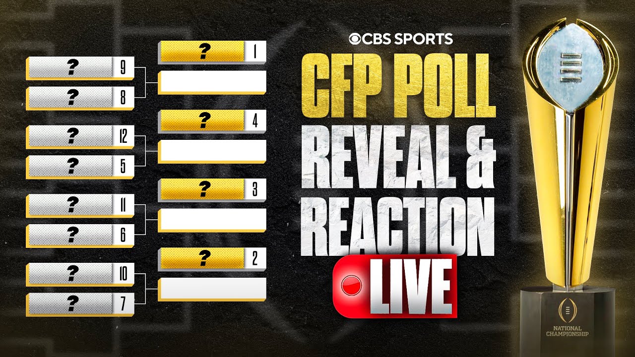 College Football Playoff Rankings LIVE SHOW | Reveal & Reaction ...