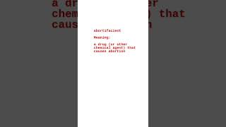 How to pronounce abortifacient #howtopronounce #vocabulary #ielts #pronunciationdictionary