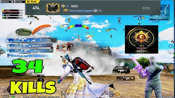 34 Kills in conqueror lobby Aggressive Rush Gameplay🔥SAMSUNG, A7,A8,J4,J5,J6,J7,J2,J3,XS,A3,A4,A5,A6