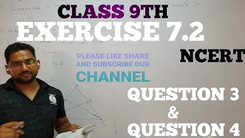 EXERCISE 7.2 SOLUTION CHAPTER 7 TRIANGLE MATHS CLASS 9TH NCERT
