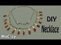 DIY super easy necklace with chain links and Polymer clay